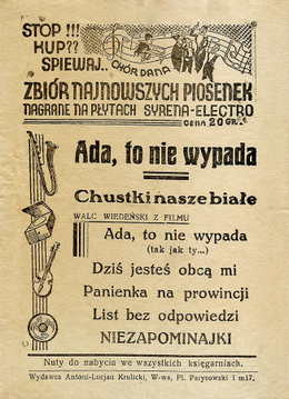 Zbiór najnowszych piosenek nagrane na płytach "Syrena-Electro"